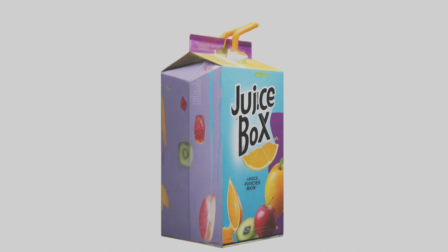 3D model Juice Box model VR / AR / low-poly