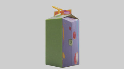 3D model Juice Box model VR / AR / low-poly