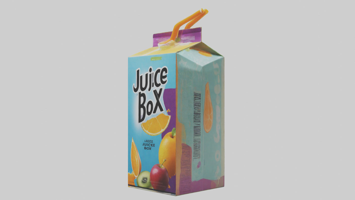 3D model Juice Box model VR / AR / low-poly