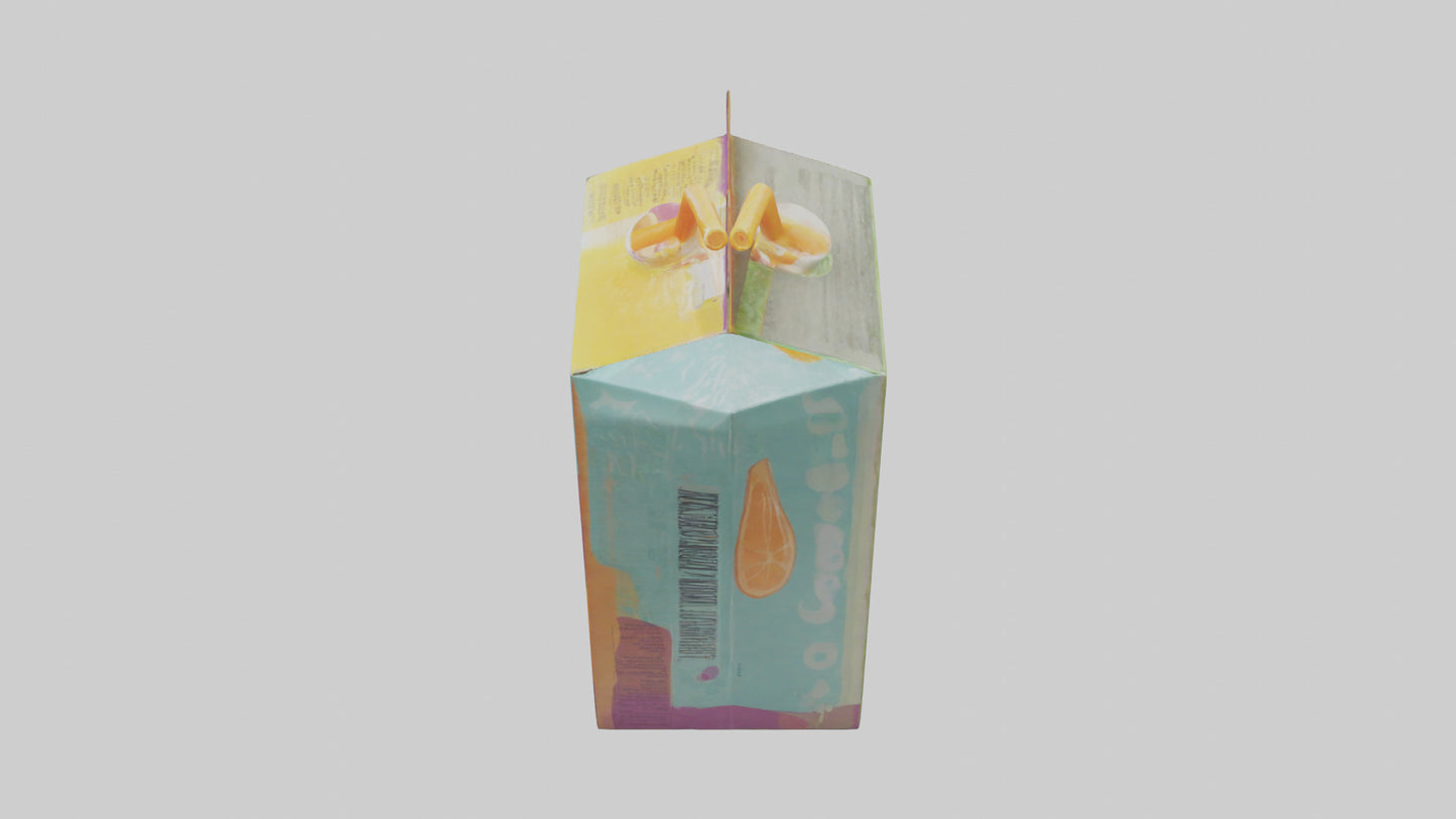 3D model Juice Box model VR / AR / low-poly