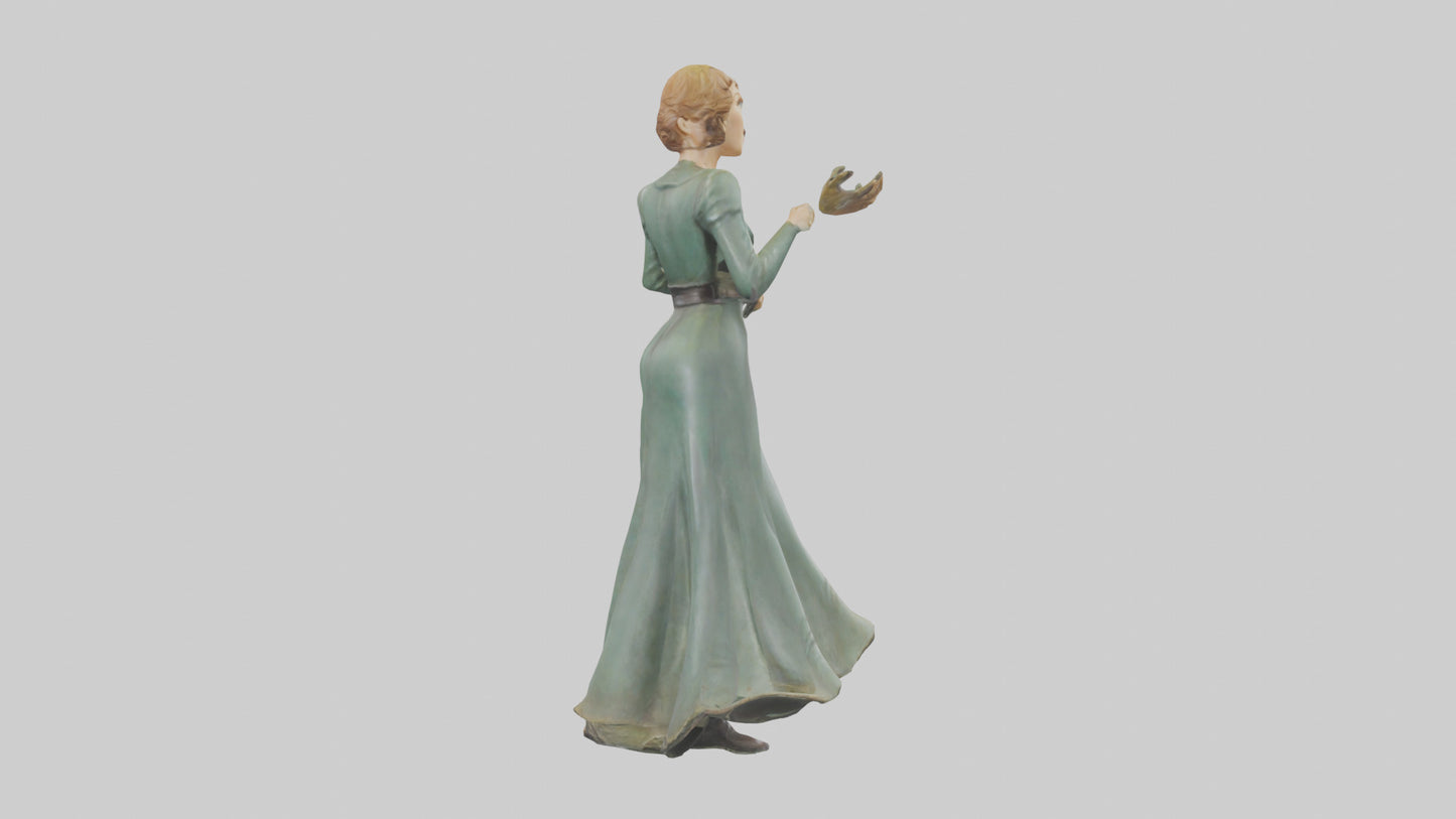 Julie Andrews statue model VR / AR / low-poly