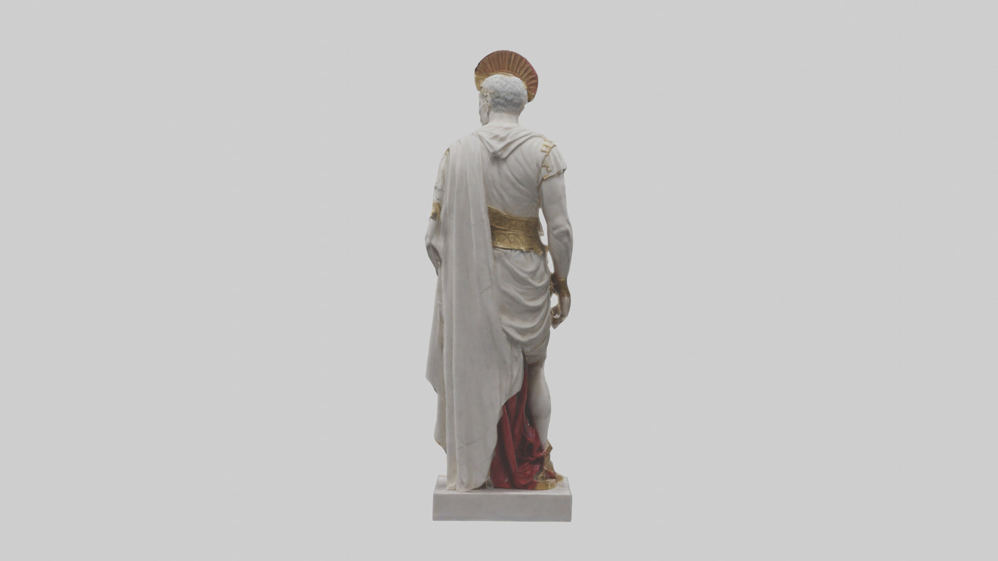 Julius Caesar statue model VR / AR / low-poly