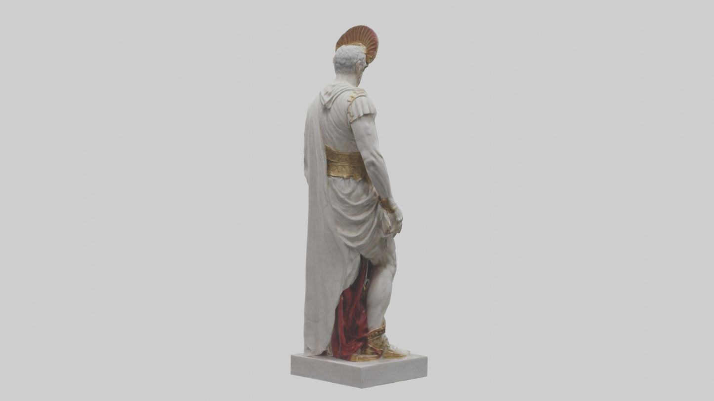 Julius Caesar statue model VR / AR / low-poly