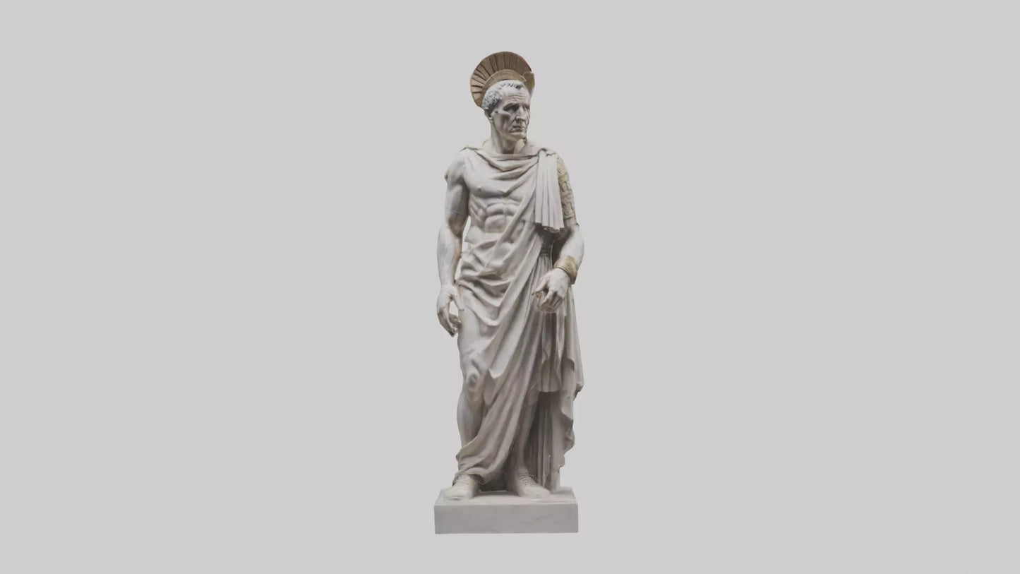 Julius Caesar statue model VR / AR / low-poly