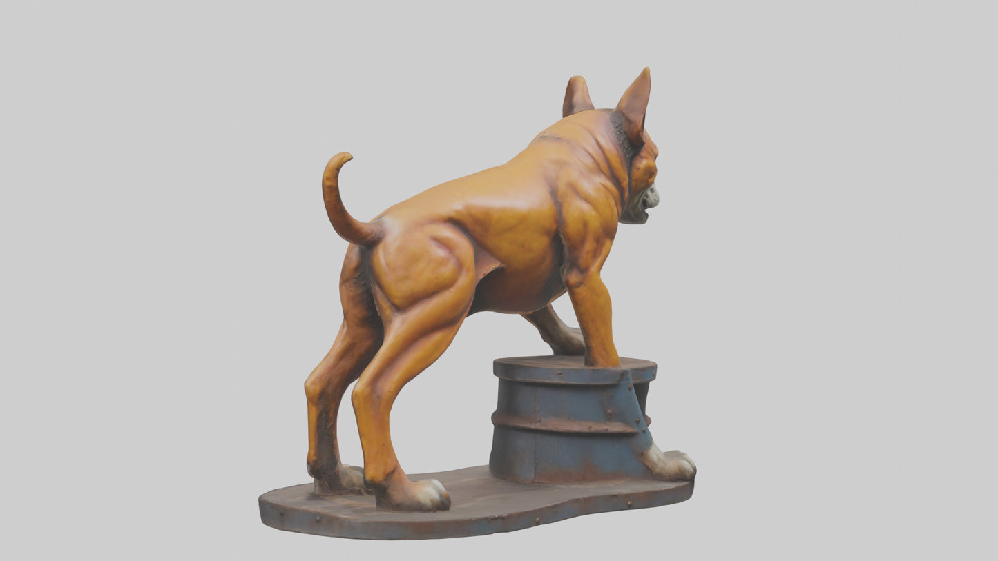 Junkyard Dog statue model VR / AR / low-poly