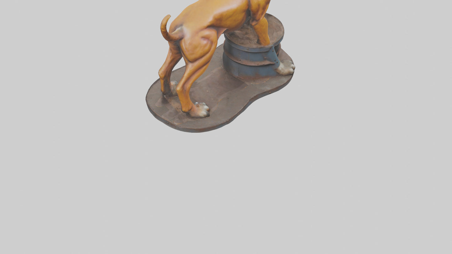 Junkyard Dog statue model VR / AR / low-poly