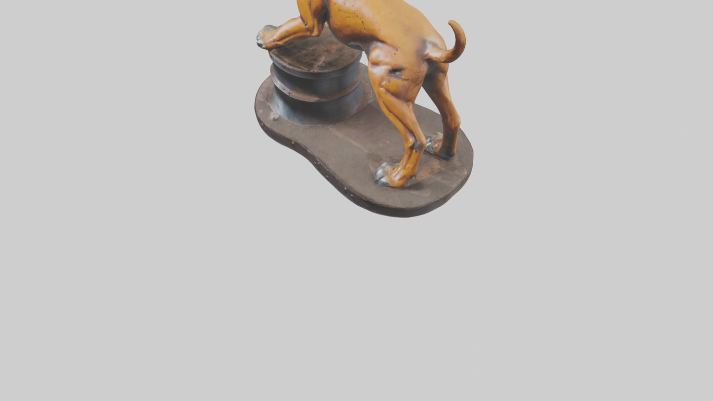 Junkyard Dog statue model VR / AR / low-poly