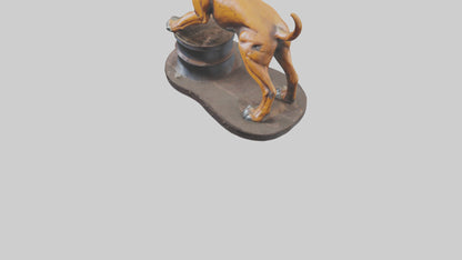 Junkyard Dog statue model VR / AR / low-poly