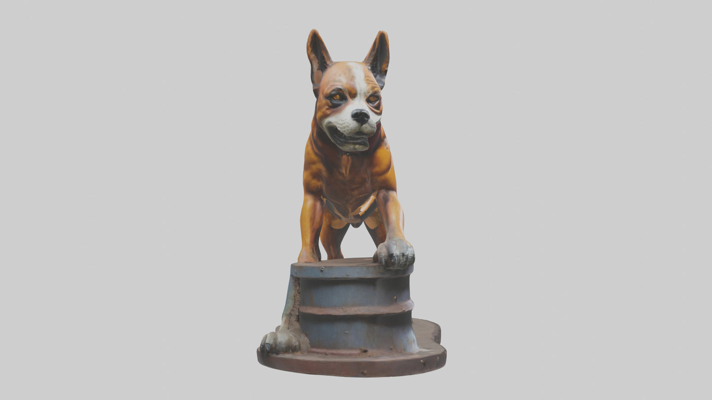 Junkyard Dog statue model VR / AR / low-poly