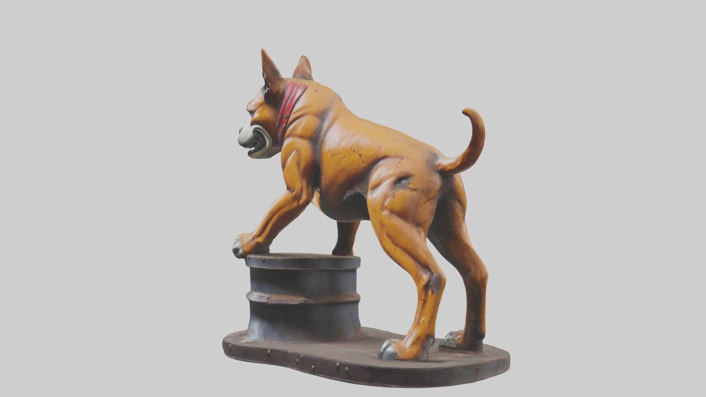 Junkyard Dog statue model VR / AR / low-poly