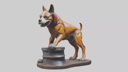 Junkyard Dog statue model VR / AR / low-poly