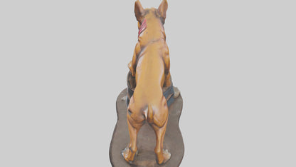 Junkyard Dog statue model VR / AR / low-poly