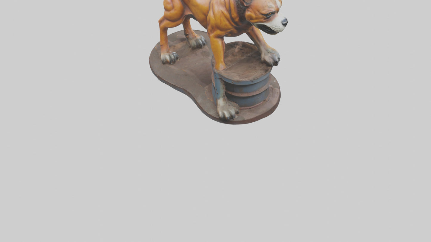 Junkyard Dog statue model VR / AR / low-poly