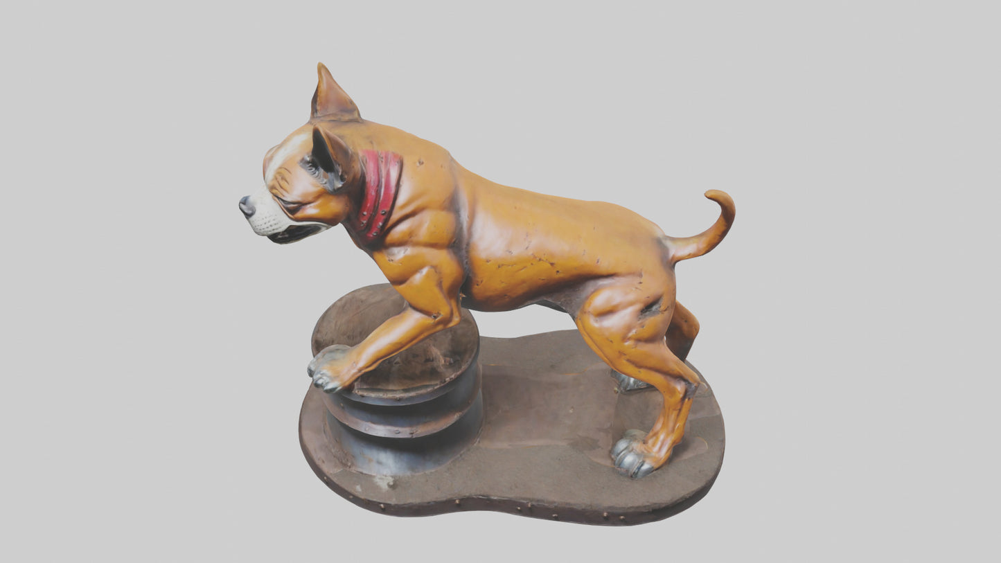 Junkyard Dog statue model VR / AR / low-poly