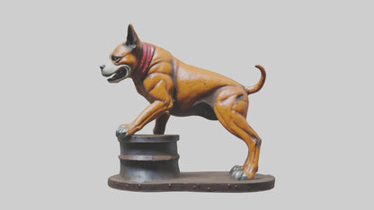 Junkyard Dog statue model VR / AR / low-poly