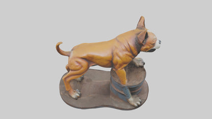Junkyard Dog statue model VR / AR / low-poly