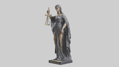 3D model Justice Lady statue model 2 VR / AR / low-poly