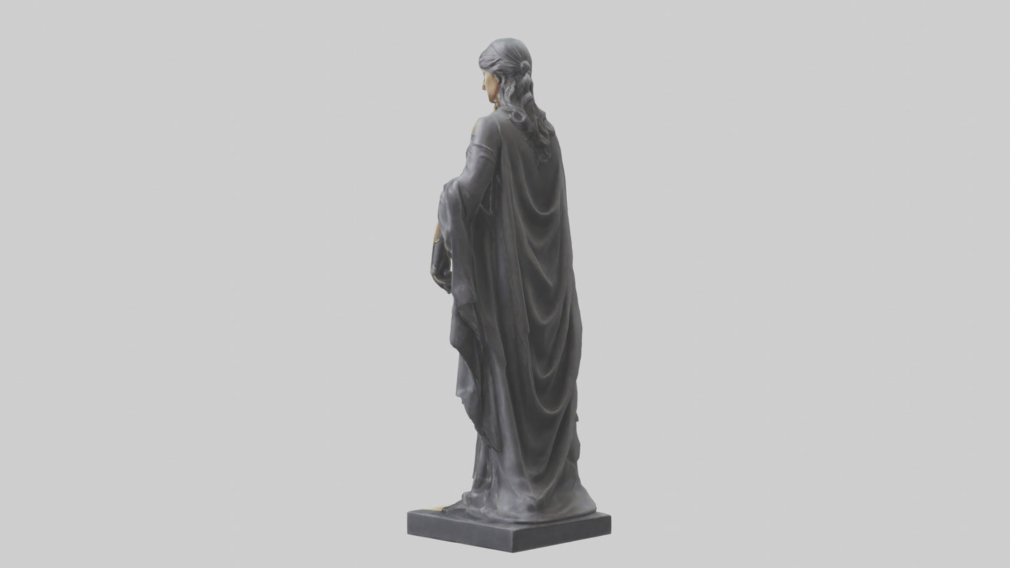 3D model Justice Lady statue model 2 VR / AR / low-poly