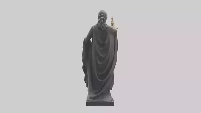 3D model Justice Lady statue model 2 VR / AR / low-poly