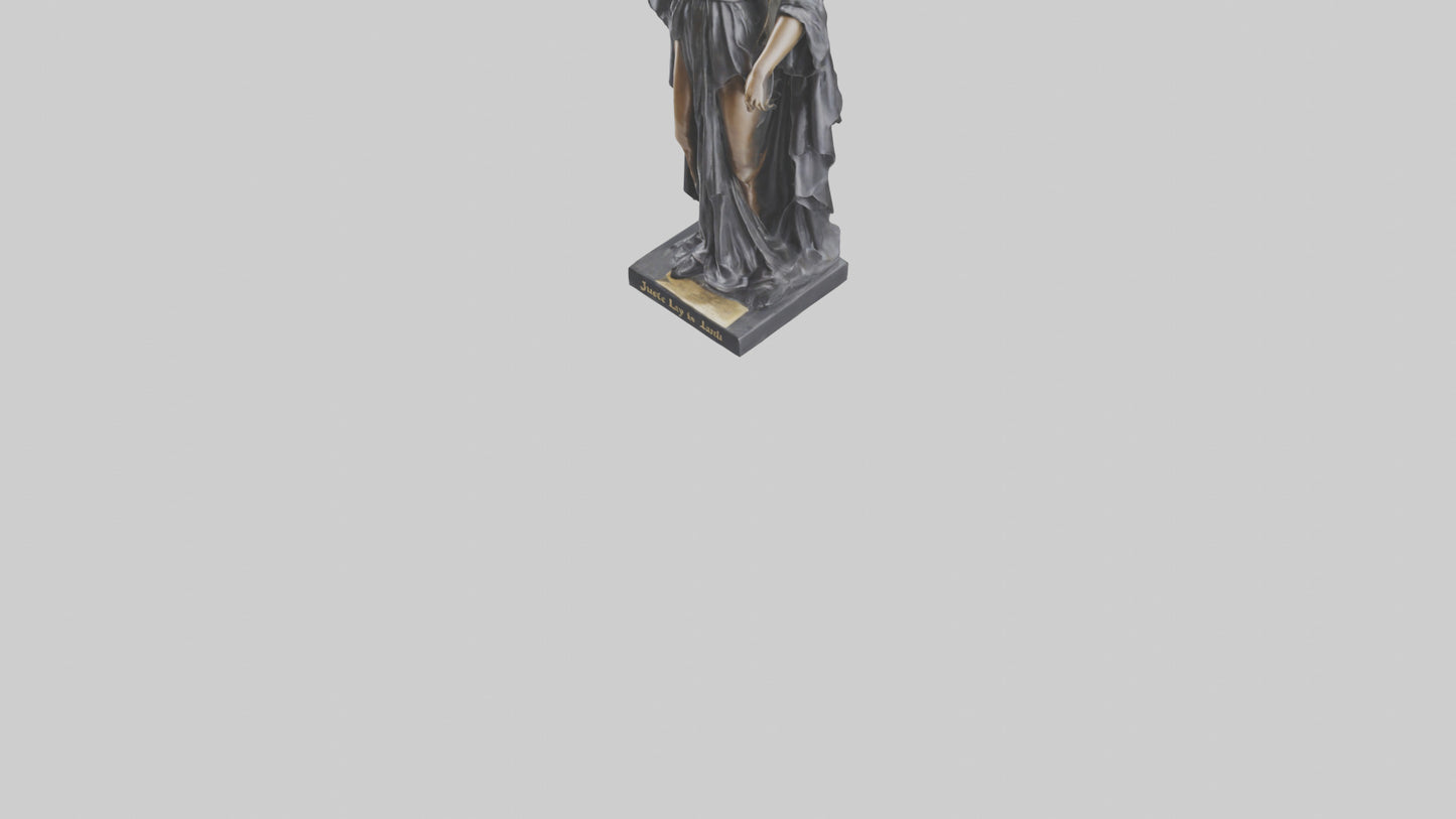 3D model Justice Lady statue model 2 VR / AR / low-poly