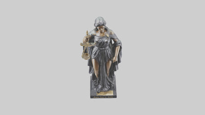 3D model Justice Lady statue model 2 VR / AR / low-poly