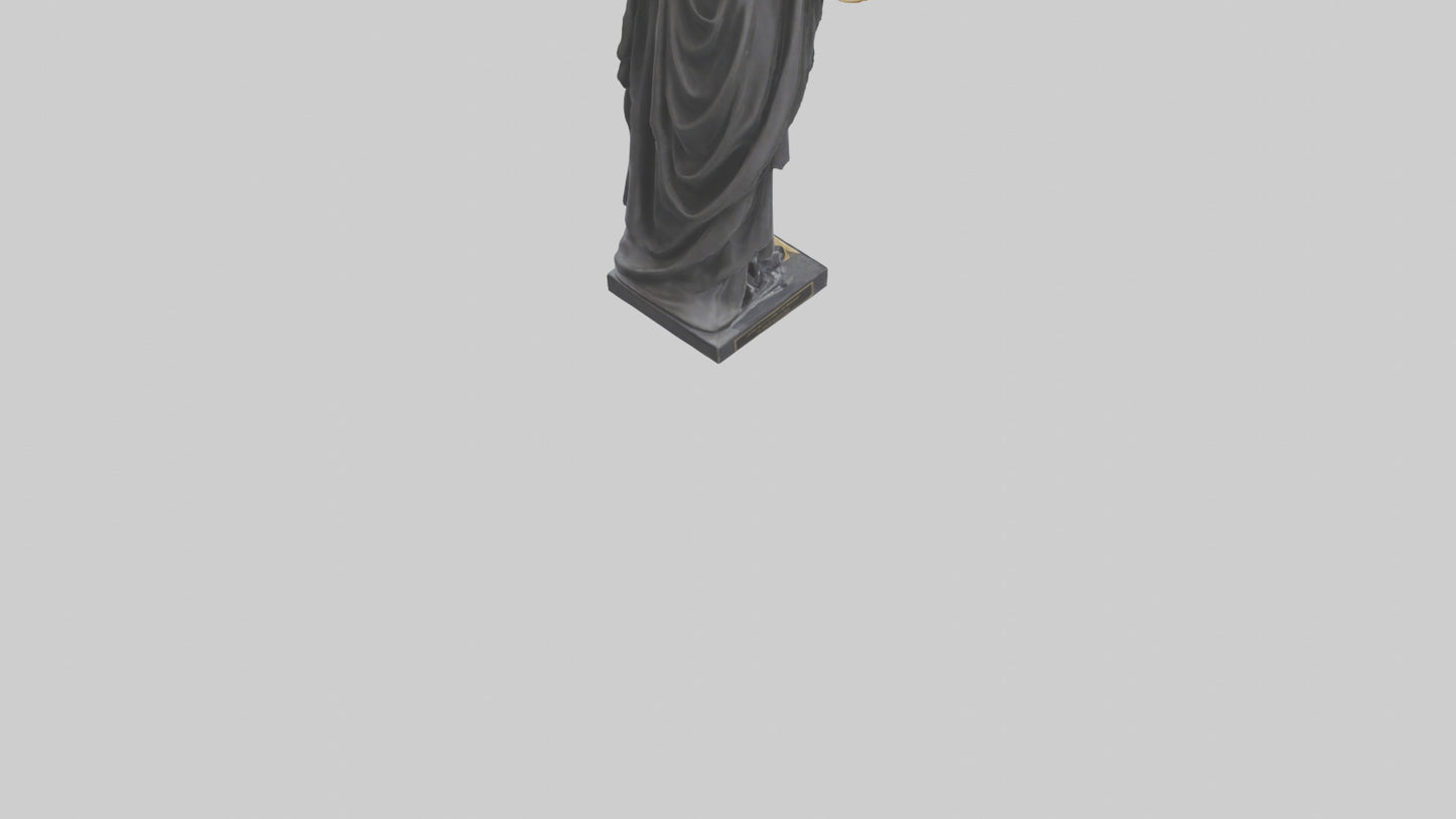 3D model Justice Lady statue model 2 VR / AR / low-poly