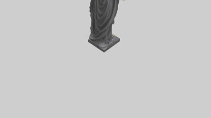 3D model Justice Lady statue model 2 VR / AR / low-poly