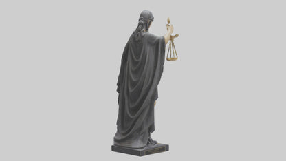 3D model Justice Lady statue model 2 VR / AR / low-poly