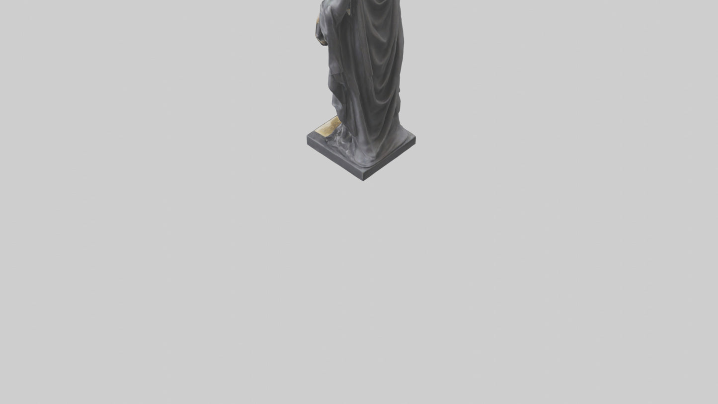 3D model Justice Lady statue model 2 VR / AR / low-poly