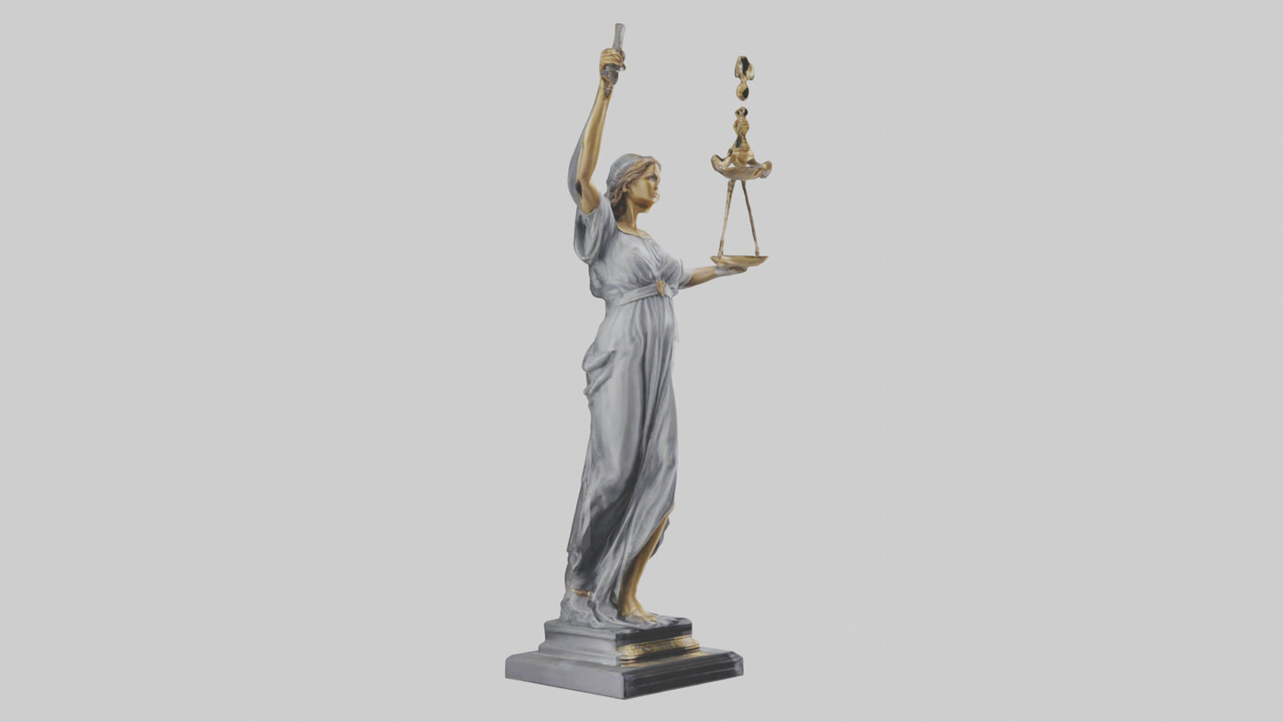 Justice Lady statue model VR / AR / low-poly