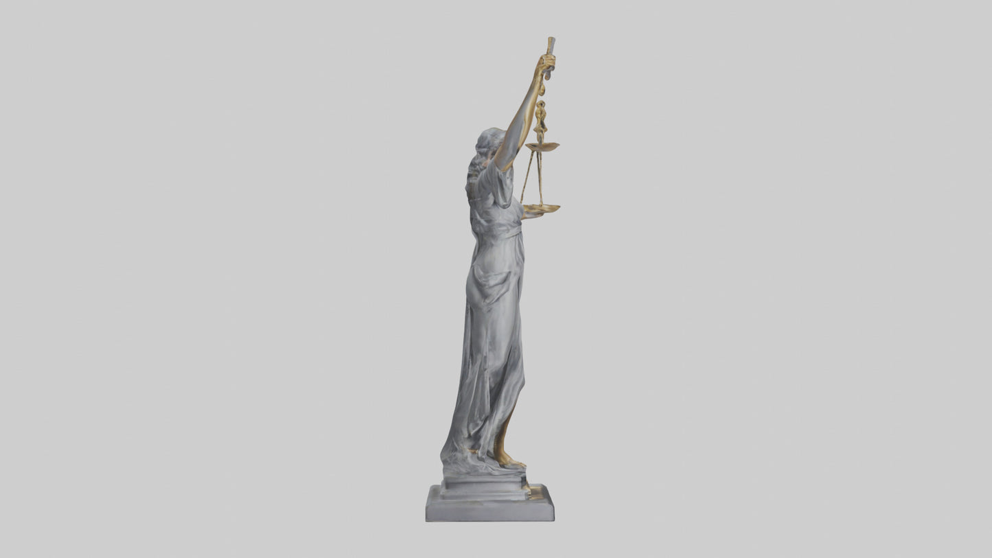 Justice Lady statue model VR / AR / low-poly