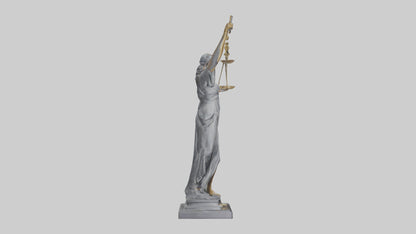 Justice Lady statue model VR / AR / low-poly