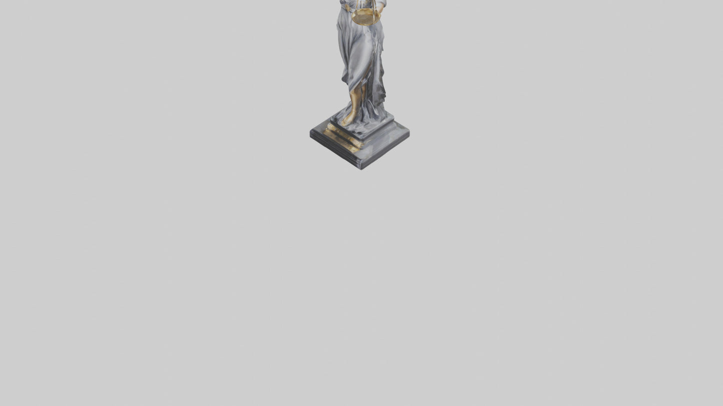 Justice Lady statue model VR / AR / low-poly