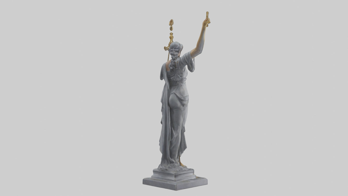 Justice Lady statue model VR / AR / low-poly