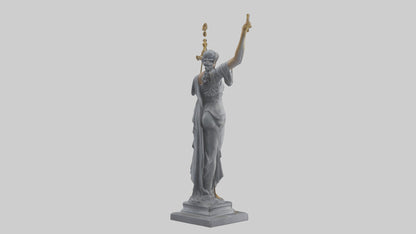 Justice Lady statue model VR / AR / low-poly