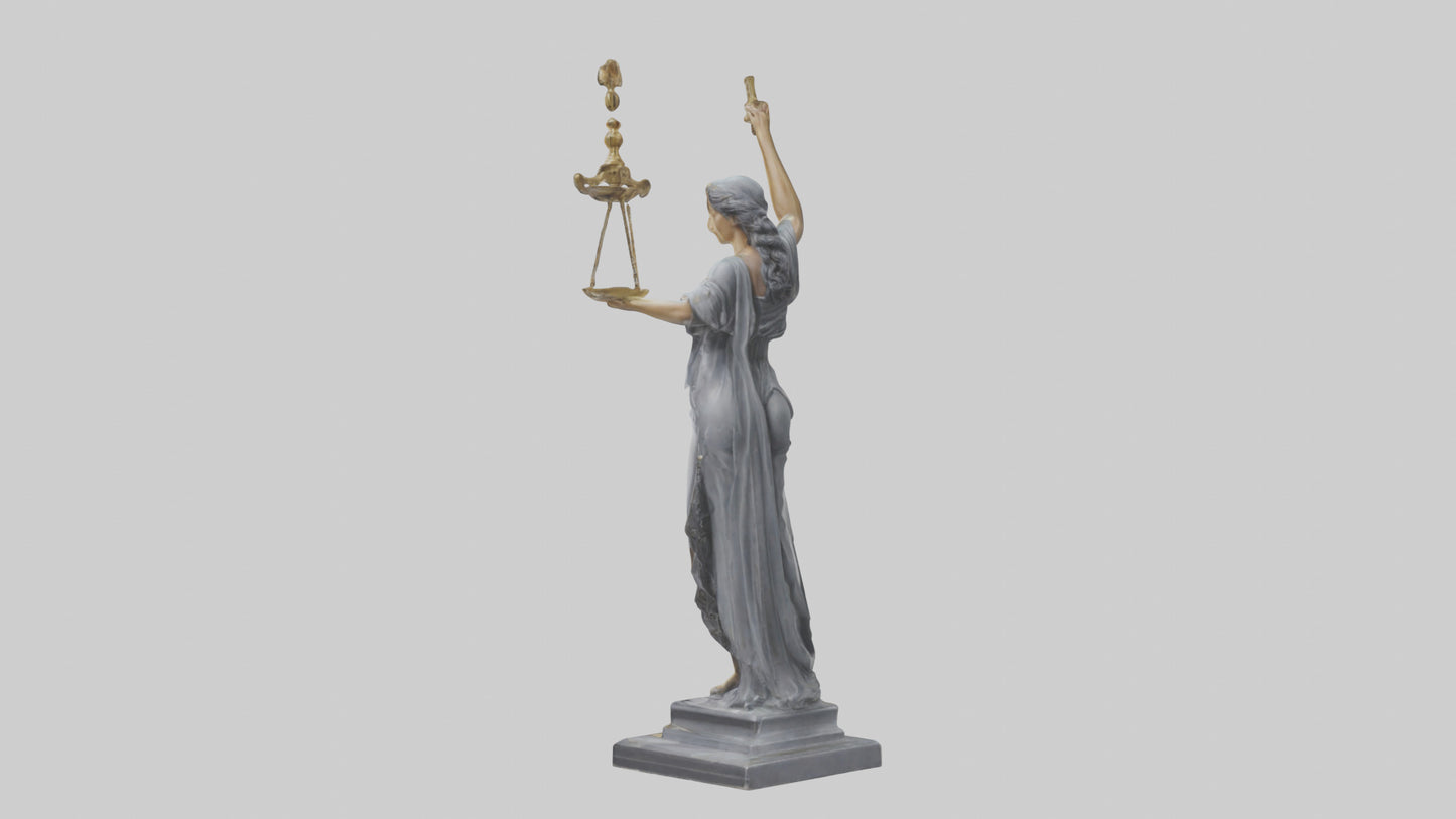 Justice Lady statue model VR / AR / low-poly