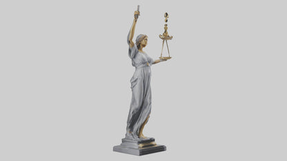Justice Lady statue model VR / AR / low-poly