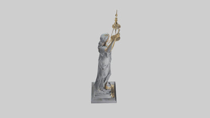 Justice Lady statue model VR / AR / low-poly