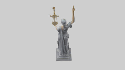 Justice Lady statue model VR / AR / low-poly