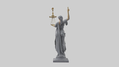 Justice Lady statue model VR / AR / low-poly