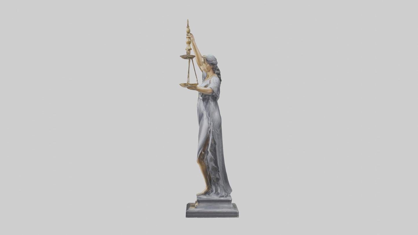 Justice Lady statue model VR / AR / low-poly