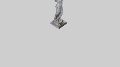 Justice Lady statue model VR / AR / low-poly