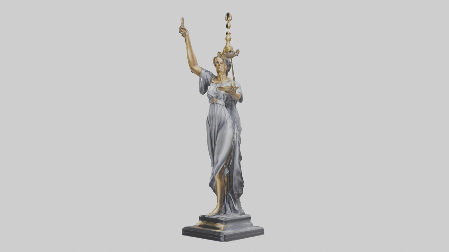 Justice Lady statue model VR / AR / low-poly