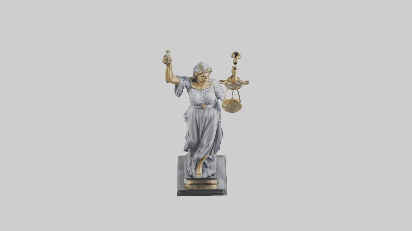 Justice Lady statue model VR / AR / low-poly