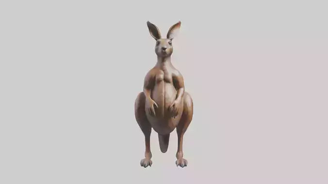 3D model Kangaroo statue model VR / AR / low-poly