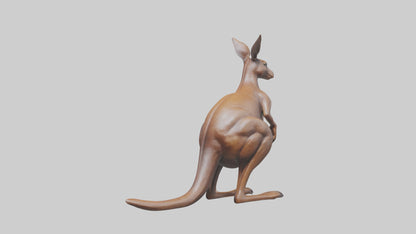 3D model Kangaroo statue model VR / AR / low-poly