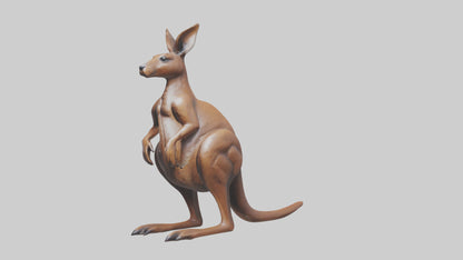 3D model Kangaroo statue model VR / AR / low-poly