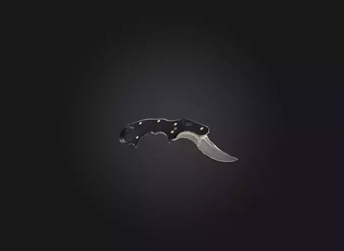 3D model karambit knife VR / AR / low-poly