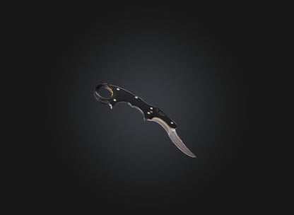 3D model karambit knife VR / AR / low-poly