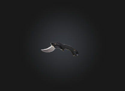 3D model karambit knife VR / AR / low-poly